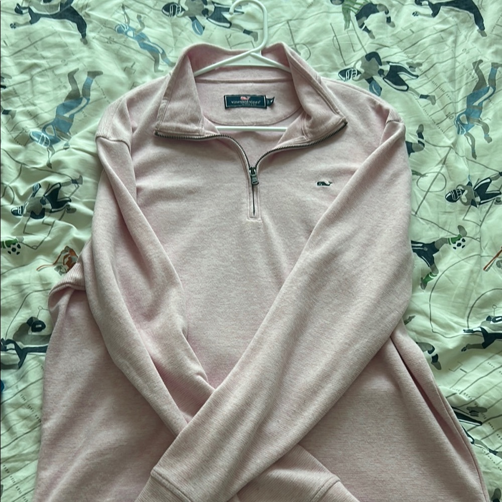 Vineyard Vines Pink Quarter-Zip Pullover